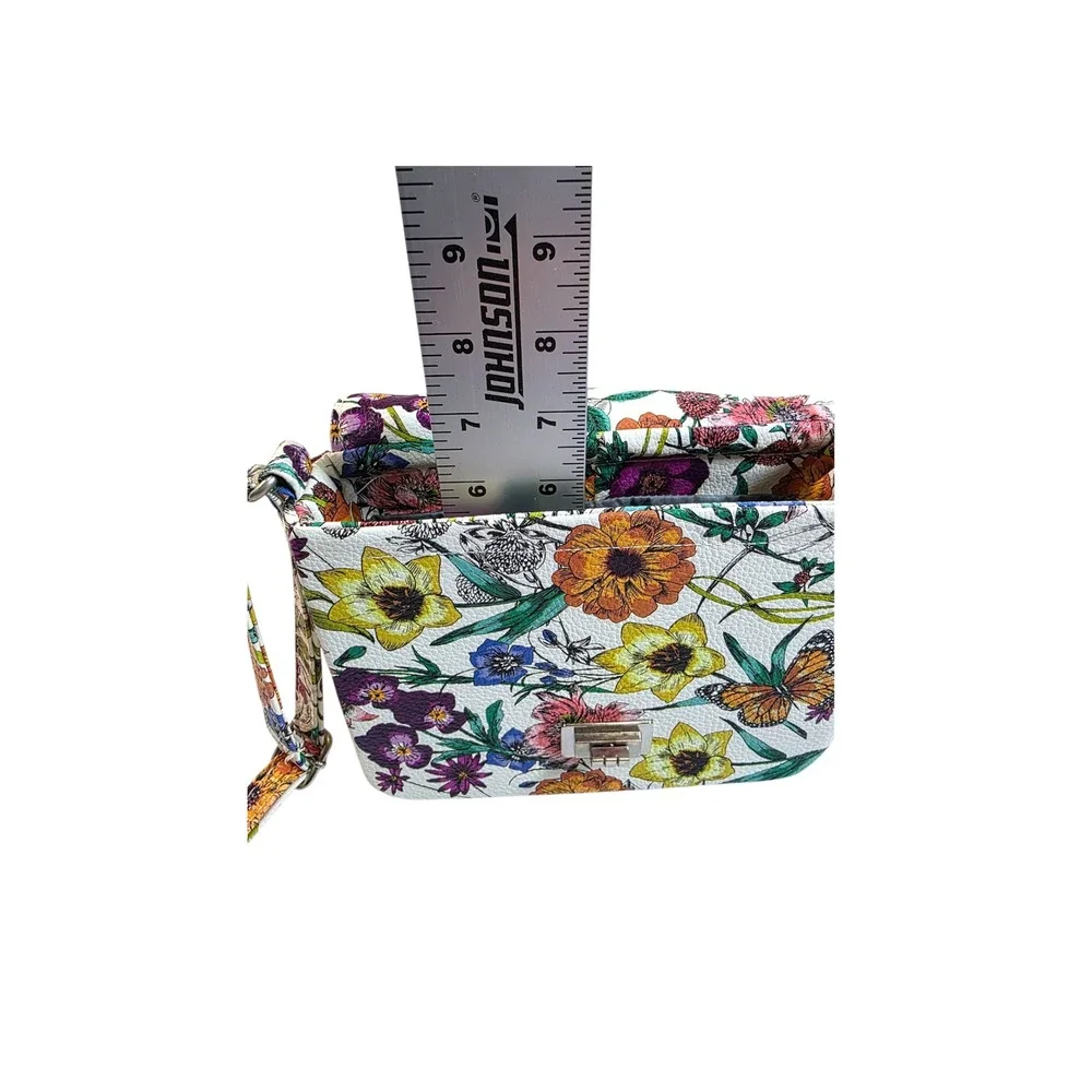 ILEA Floral Print Mini Bag Top Handle Crossbody Purse Designer Style